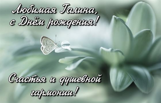Счастья и душевной гармонии в День рождения Галины