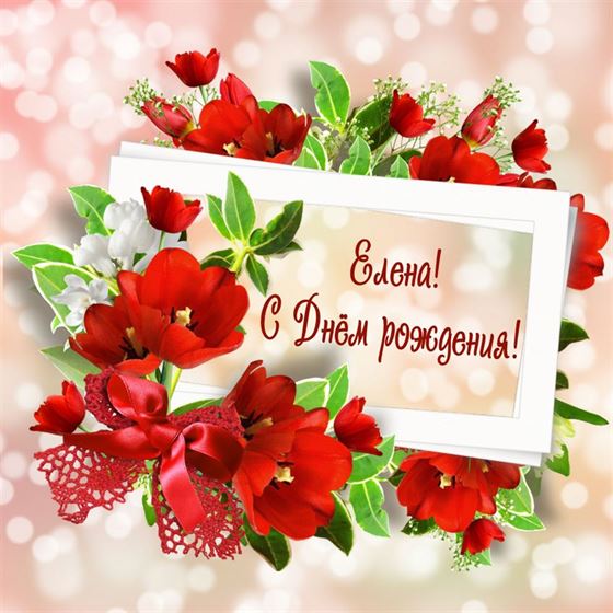 Красивые маки на сияющем фоне для Елены