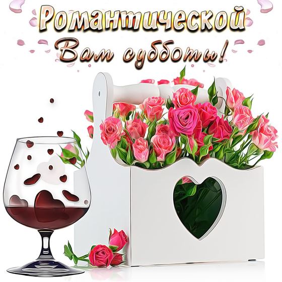 Ящичек с розовыми розами на субботу