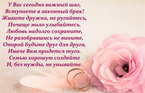 Поздравление в стихах на День свадьбы с розовым цветком