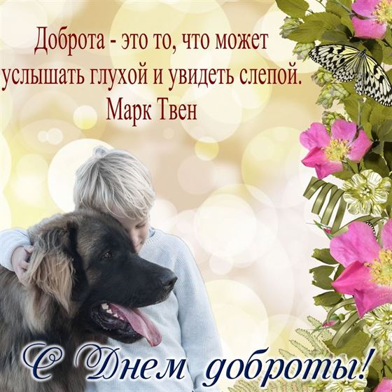 Картинка с собакой на День доброты