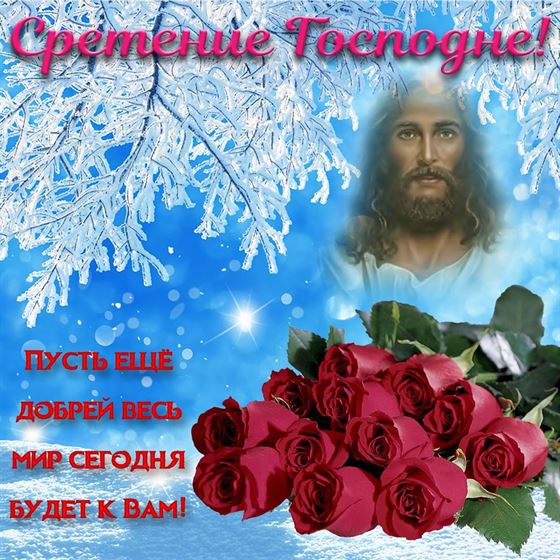 Букет роз на Сретение Господне