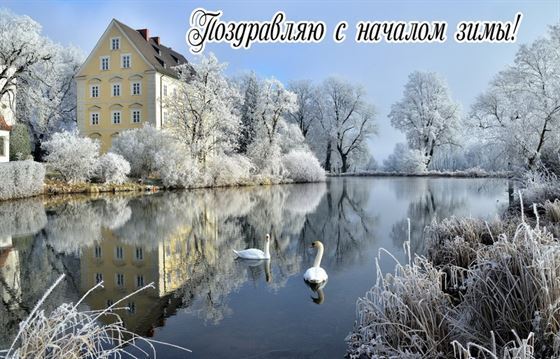 Красивая на первый день зимы с озеорм