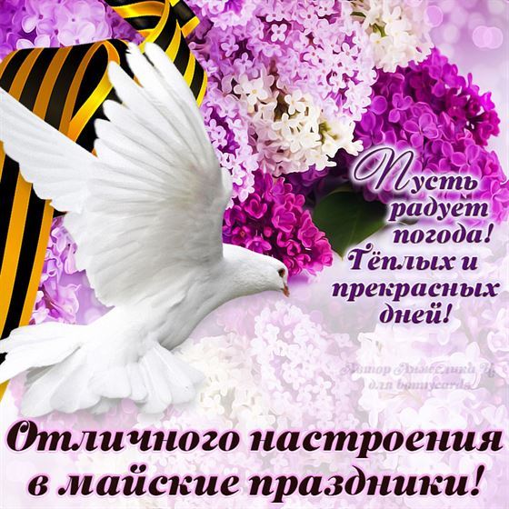 Отличного настроения на майские праздники