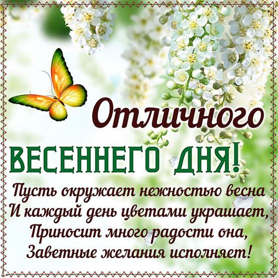 Отличного весеннего дня с бабочкой