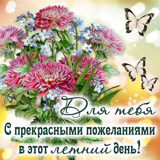 С прекрасными пожеланиями в этот летний день