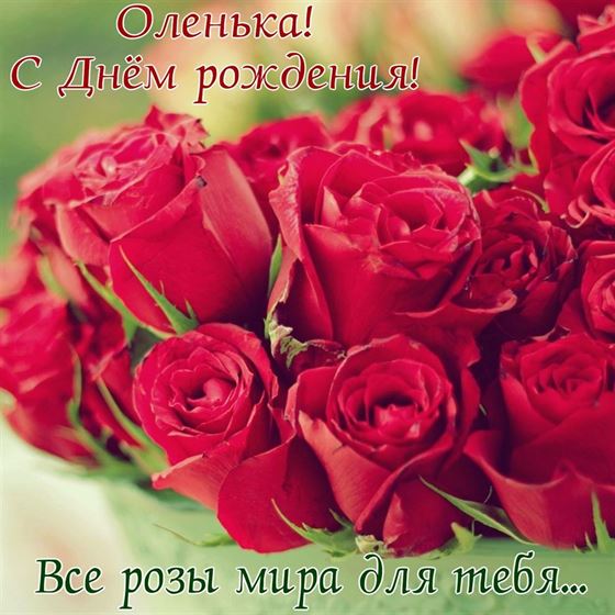 Все розы мира для Ольги на День рождения