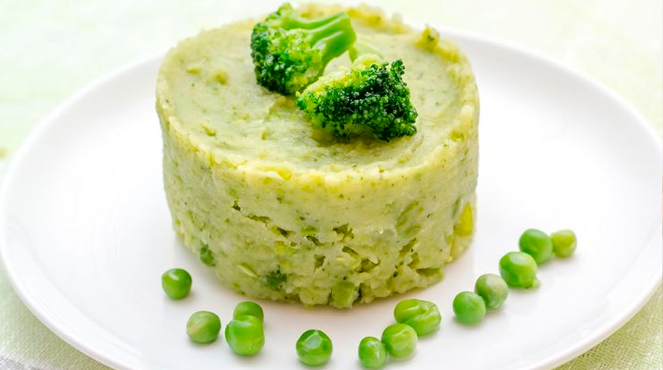 Пюре из брокколи и картофеля с горошком пюре из брокколи