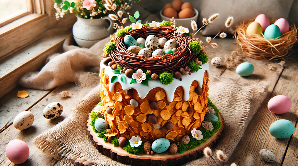 Украшение куличей сахарными цветами, фигурками и посыпкой