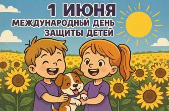 международный день защиты детей: мальчик и девочка 1 июня в поле с подсолнухами играют с собачкой