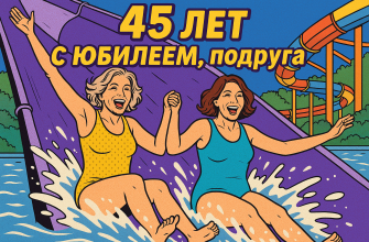 Веселье юбилей у подруги 45 лет подарок на день рождение - сертификат на водные развлечения