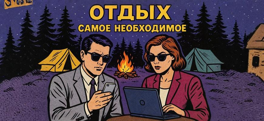 что взять на отдых на море, горы, базы отдыха. Молодая пара в лесу с палатками