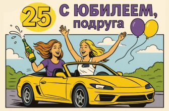 Две подруги на кабриолете празднуют день рождение 25 лет юбилей