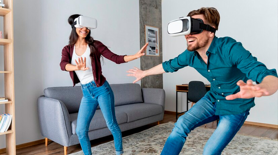 пара играет в vr свидание весной дома в квартире минск мира